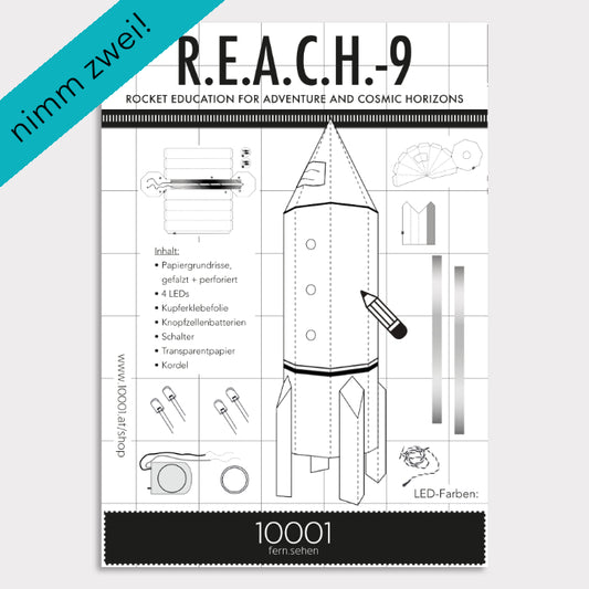 R.E.A.C.H.-9 Papierrakete - 2 Sets