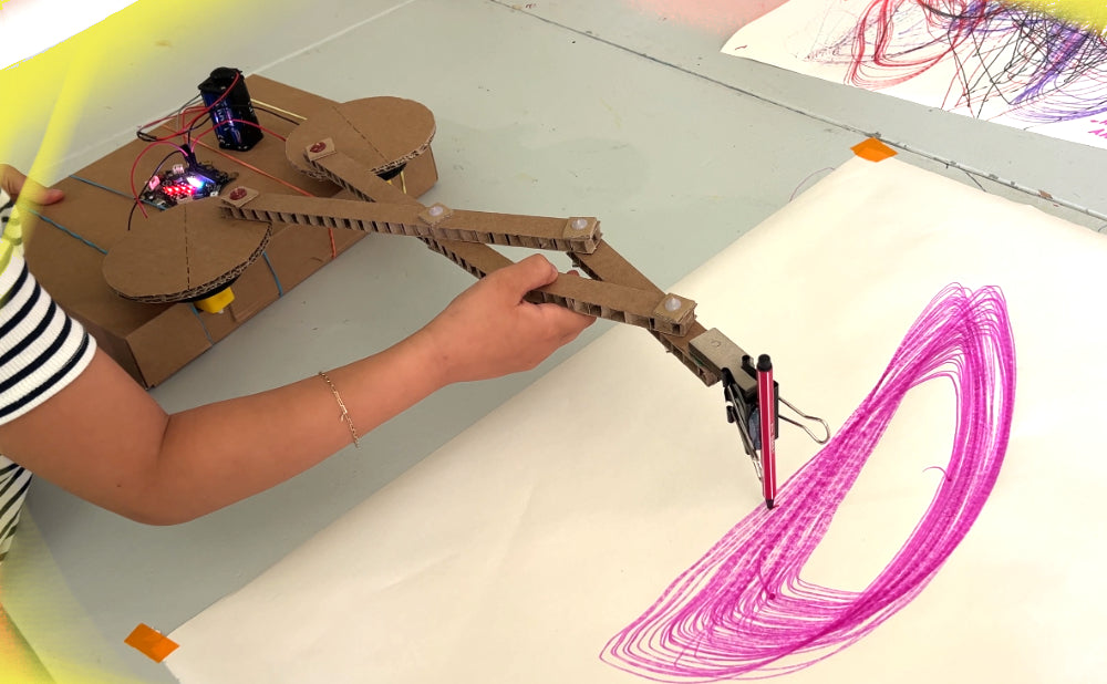 Mal-Roboter "Twombly-Bot" am Calliope-Tag